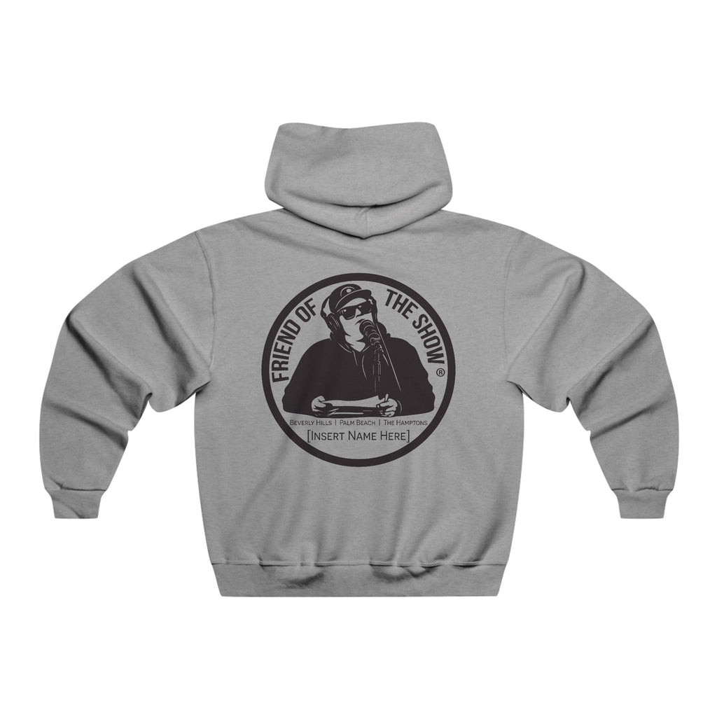 Friend of the Show Hoodie — Retro Radio Host Logo Pullover (Custom Name Option)