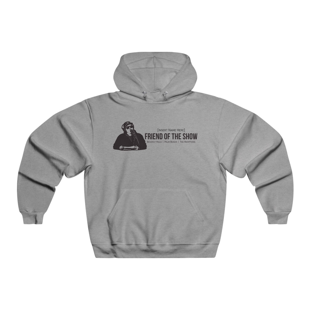Friend of the Show Hoodie — Retro Radio Host Logo Pullover (Custom Name Option)