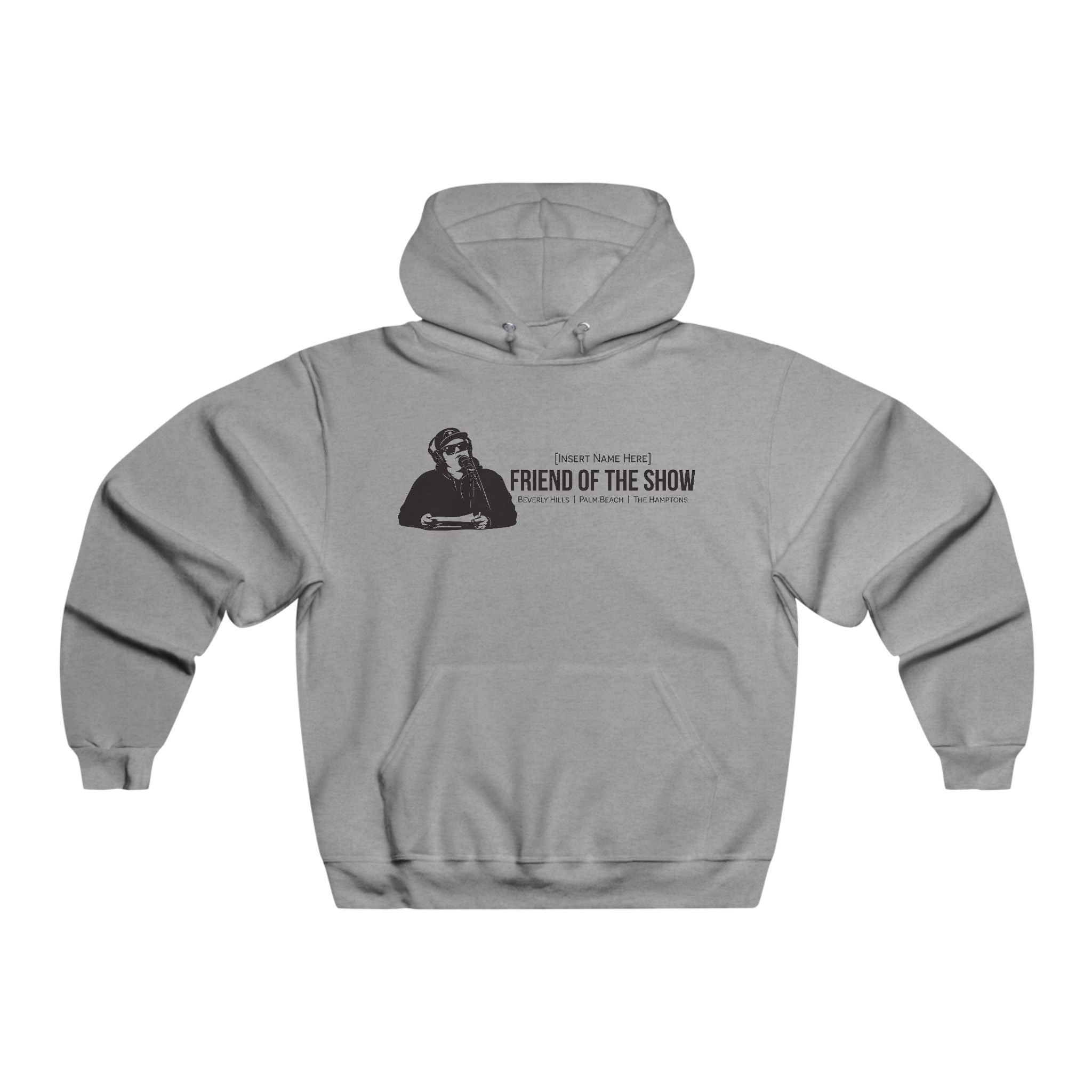 Friend of the Show Hoodie — Retro Radio Host Logo Pullover (Custom Name Option)