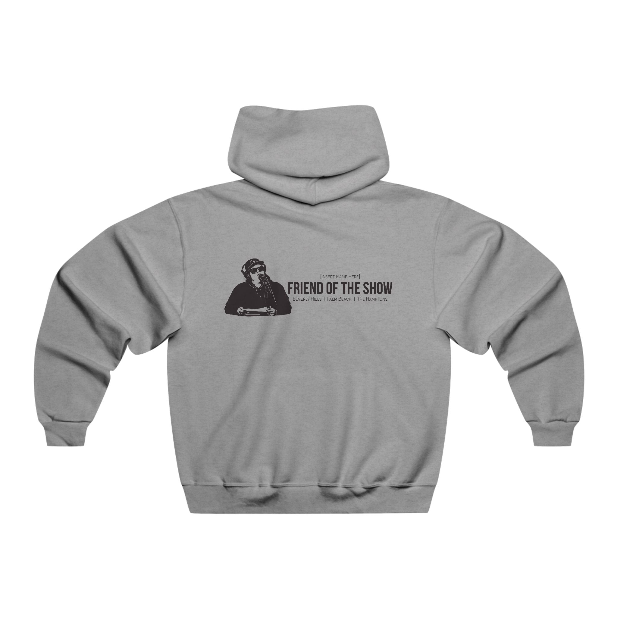 Friend of the Show Circle Logo Hoodie – Podcast Host Graphic Pullover