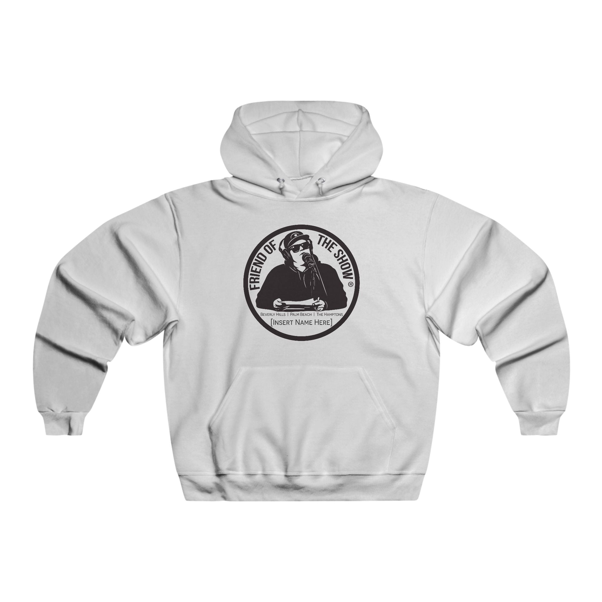 Friend of the Show Circle Logo Hoodie – Podcast Host Graphic Pullover